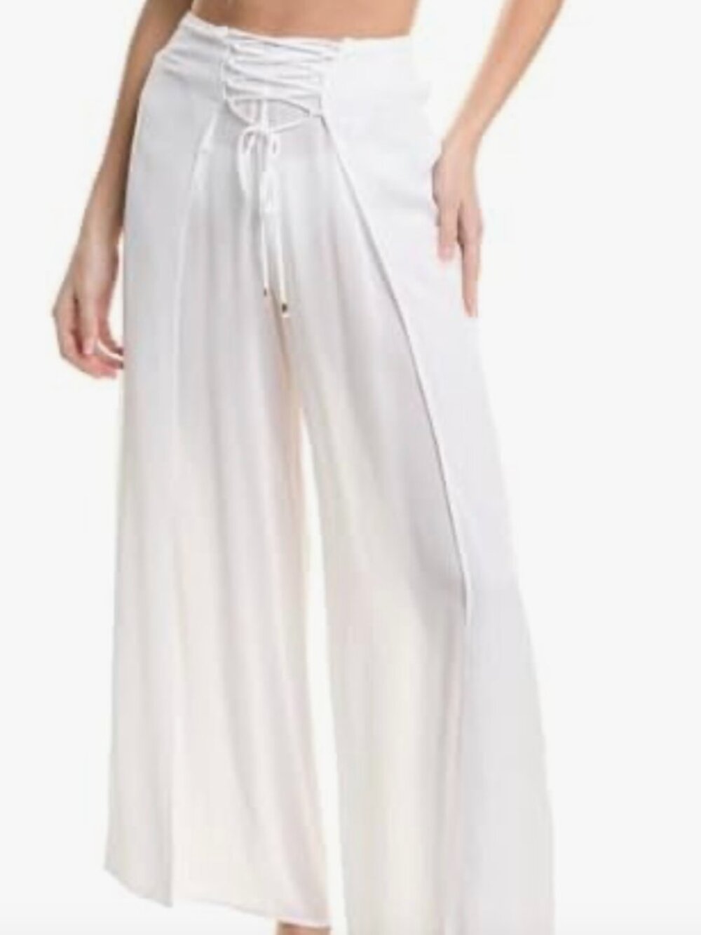 NWT BECCA Ponza Pants - Wide Slit Leg - Size Large -by Rebecca Virtue